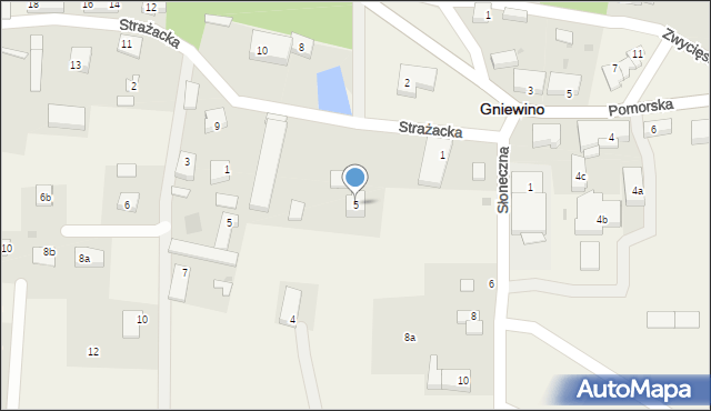 Gniewino, Strażacka, 5, mapa Gniewino