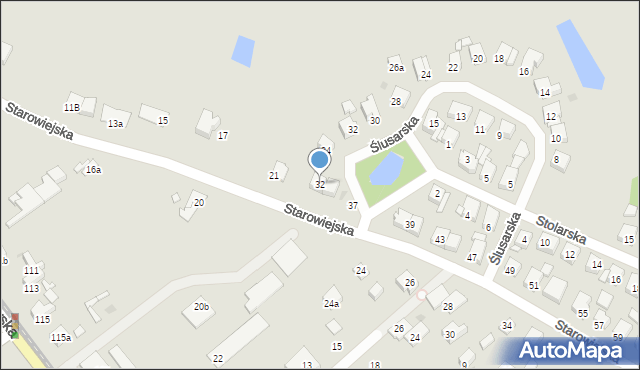 Gniezno, Starowiejska, 32, mapa Gniezna