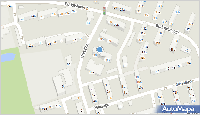 Gniezno, Staszica Stanisława, 30A, mapa Gniezna