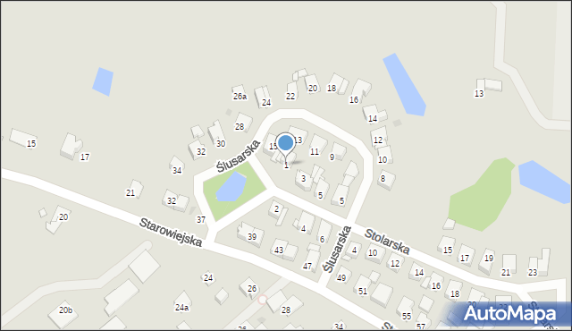 Gniezno, Stolarska, 1, mapa Gniezna