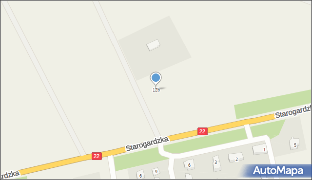 Gniszewo, Starogardzka, 12b, mapa Gniszewo