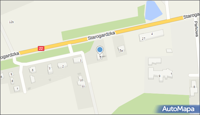 Gniszewo, Starogardzka, 5, mapa Gniszewo