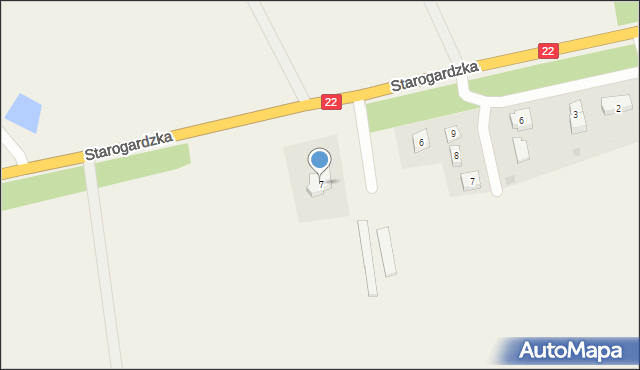 Gniszewo, Starogardzka, 7, mapa Gniszewo