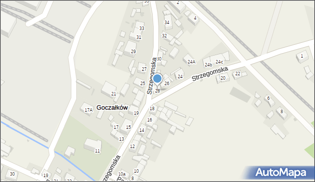 Goczałków, Strzegomska, 28, mapa Goczałków