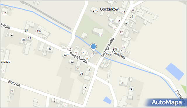 Goczałków, Strzegomska, 9, mapa Goczałków