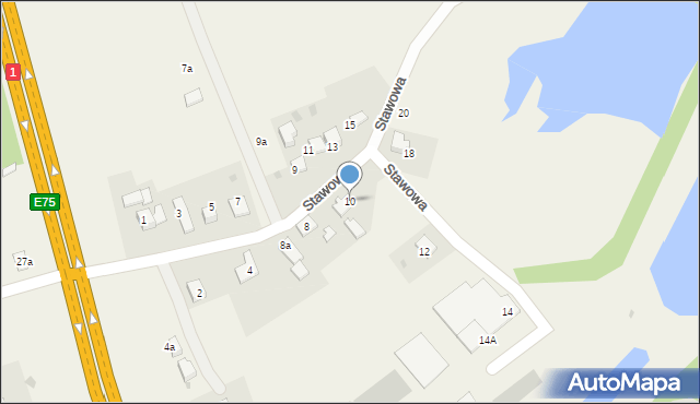 Goczałkowice-Zdrój, Stawowa, 10, mapa Goczałkowice-Zdrój