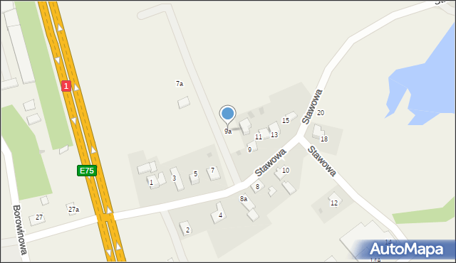 Goczałkowice-Zdrój, Stawowa, 9a, mapa Goczałkowice-Zdrój