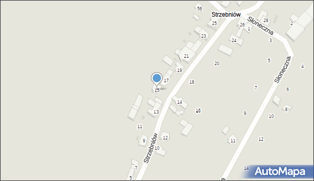 Gogolin, Strzebniów, 15, mapa Gogolin