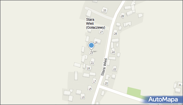 Gołaczewy, Stara Wieś, 23, mapa Gołaczewy