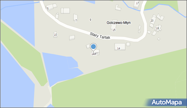 Golczewo, Stary Tartak, 14A, mapa Golczewo