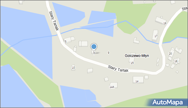 Golczewo, Stary Tartak, 7, mapa Golczewo