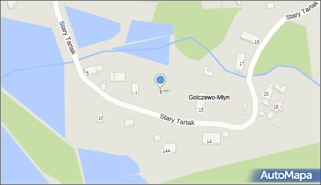 Golczewo, Stary Tartak, 9, mapa Golczewo