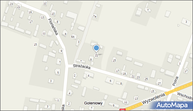 Goleniowy, Strażacka, 11, mapa Goleniowy