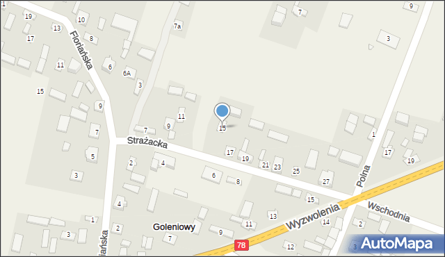 Goleniowy, Strażacka, 15, mapa Goleniowy