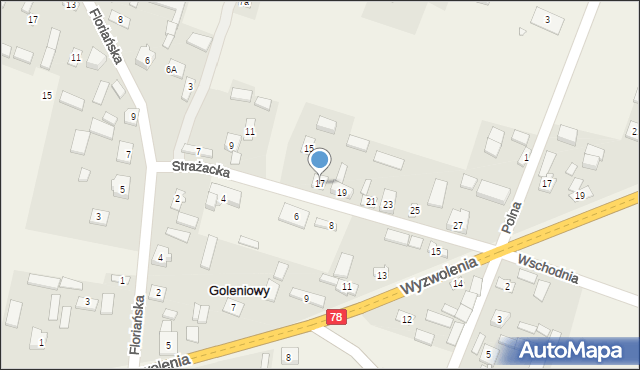 Goleniowy, Strażacka, 17, mapa Goleniowy