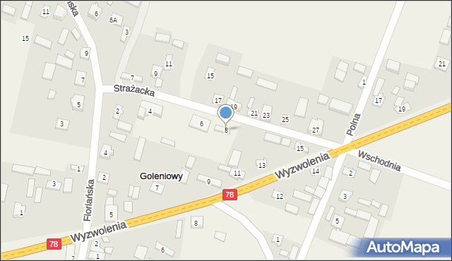 Goleniowy, Strażacka, 8, mapa Goleniowy