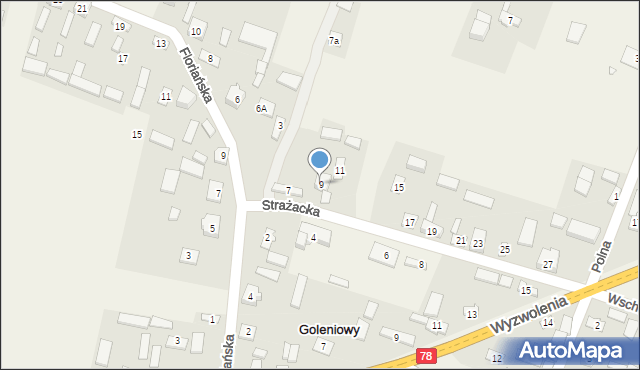 Goleniowy, Strażacka, 9, mapa Goleniowy