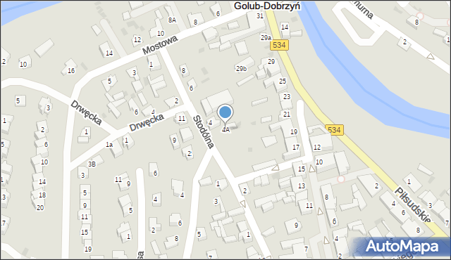 Golub-Dobrzyń, Stodólna, 4A, mapa Golub-Dobrzyń
