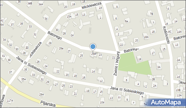 Góra Kalwaria, Stefana Batorego, 23A, mapa Góra Kalwaria