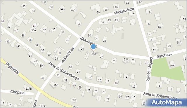 Góra Kalwaria, Stefana Batorego, 29a, mapa Góra Kalwaria