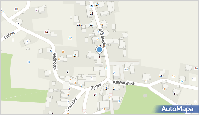 Góra Świętej Anny, Strzelecka, 3, mapa Góra Świętej Anny