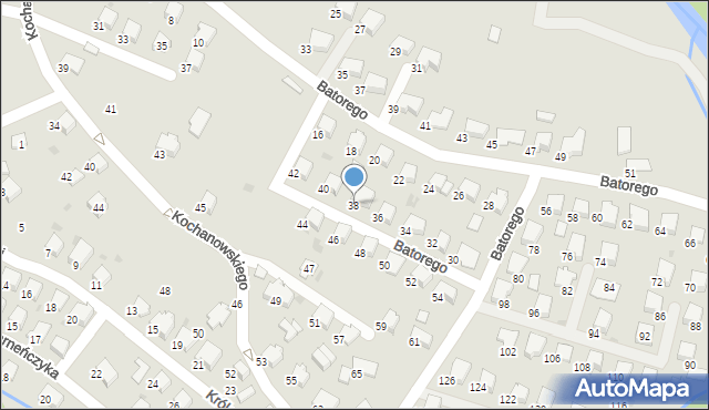 Gorlice, Stefana Batorego, 38, mapa Gorlic