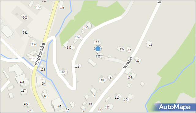 Gorlice, Stróżowska, 122, mapa Gorlic