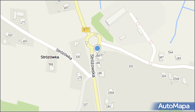 Gorlice, Stróżowska, 200, mapa Gorlic