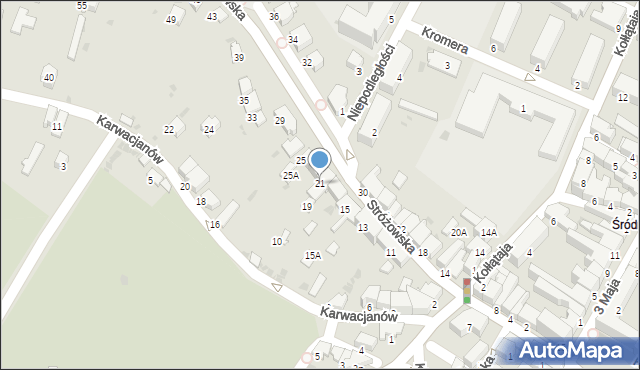 Gorlice, Stróżowska, 21, mapa Gorlic