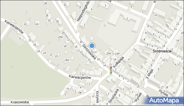 Gorlice, Stróżowska, 22, mapa Gorlic