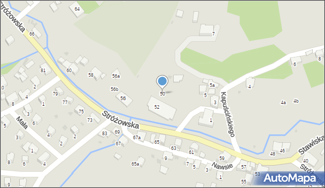 Gorlice, Stróżowska, 50, mapa Gorlic