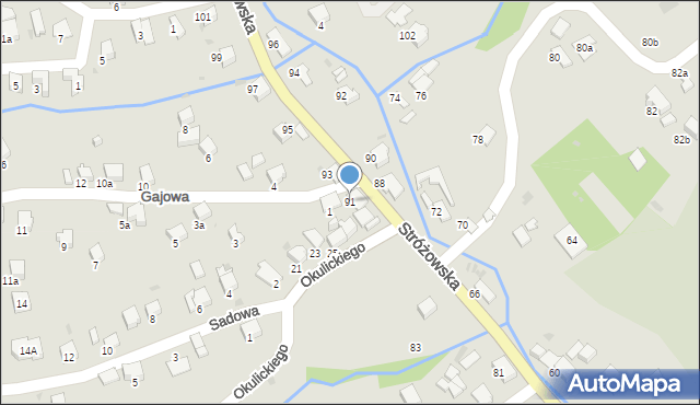 Gorlice, Stróżowska, 91, mapa Gorlic