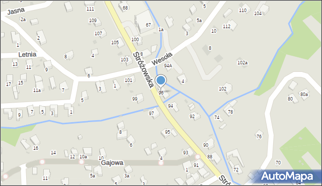 Gorlice, Stróżowska, 96, mapa Gorlic