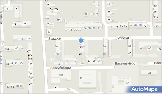 Gorzów Wielkopolski, Staszica Stanisława, 4A, mapa Gorzów Wielkopolski