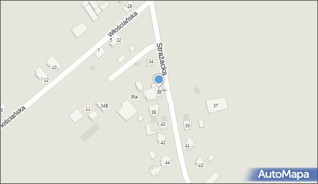 Gorzów Wielkopolski, Strażacka, 36, mapa Gorzów Wielkopolski