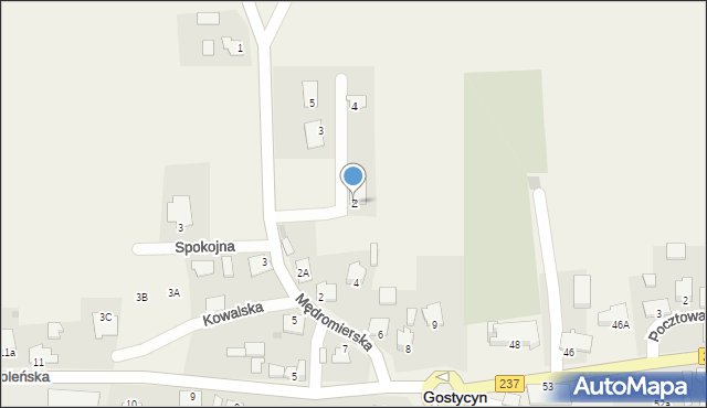 Gostycyn, Strażacka, 2, mapa Gostycyn