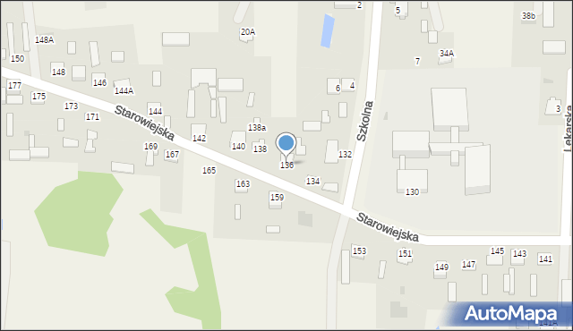 Gózd, Starowiejska, 136, mapa Gózd