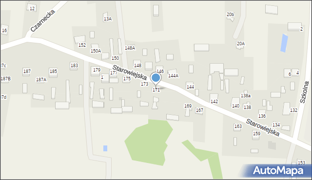 Gózd, Starowiejska, 171, mapa Gózd