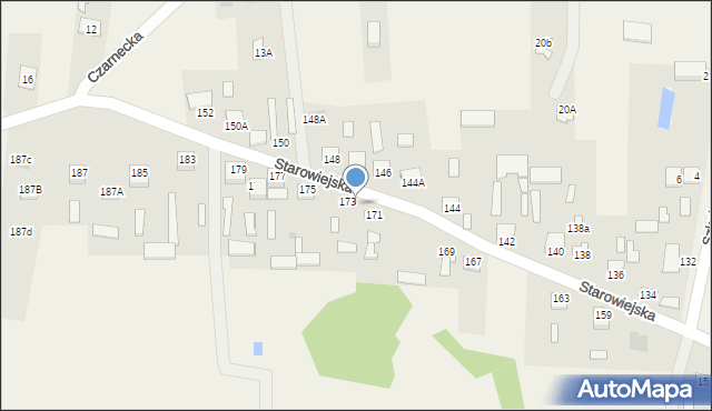 Gózd, Starowiejska, 173A, mapa Gózd