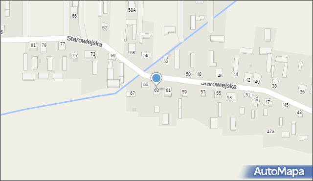 Gózd, Starowiejska, 63, mapa Gózd