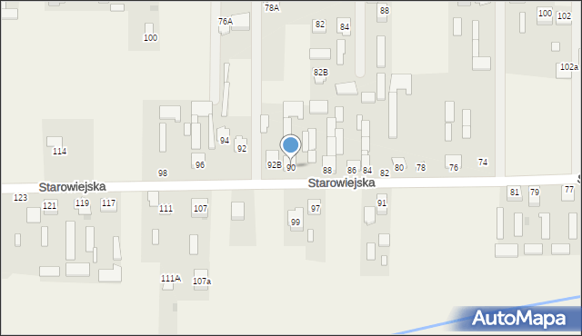 Gózd, Starowiejska, 90, mapa Gózd