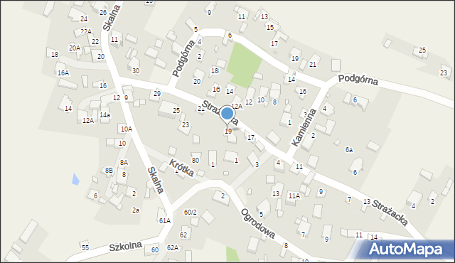 Grabowa, Strażacka, 19, mapa Grabowa