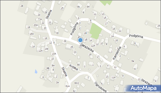 Grabowa, Strażacka, 21, mapa Grabowa