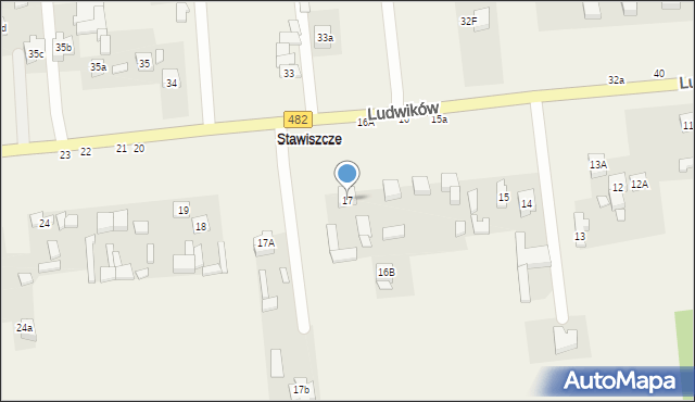 Grabowiec, Stawiszcze, 17, mapa Grabowiec