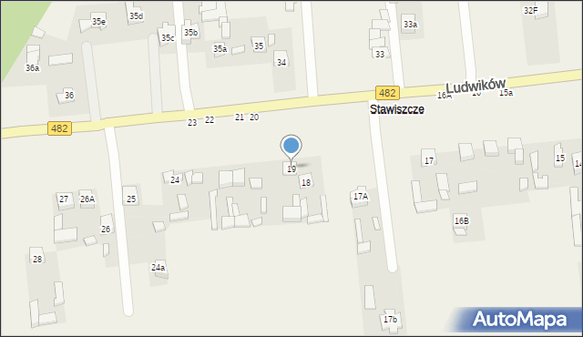 Grabowiec, Stawiszcze, 19, mapa Grabowiec