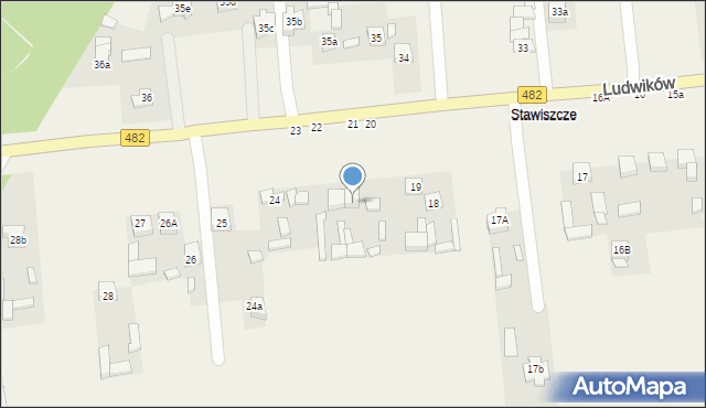 Grabowiec, Stawiszcze, 21, mapa Grabowiec