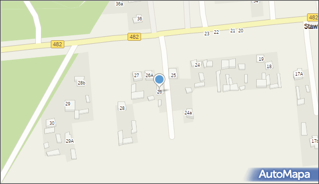 Grabowiec, Stawiszcze, 26, mapa Grabowiec