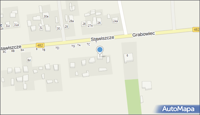 Grabowiec, Stawiszcze, 7, mapa Grabowiec