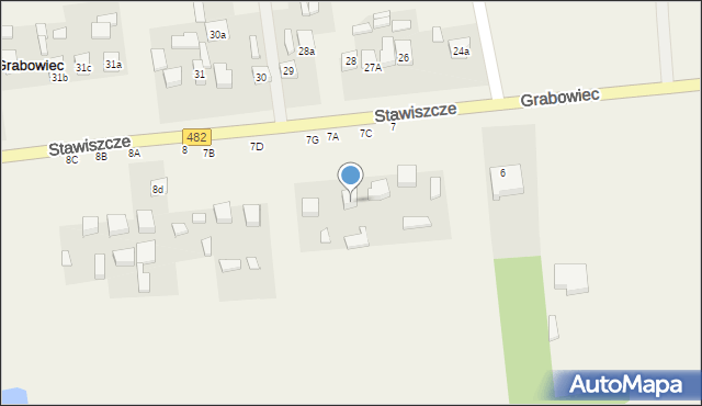 Grabowiec, Stawiszcze, 7A, mapa Grabowiec