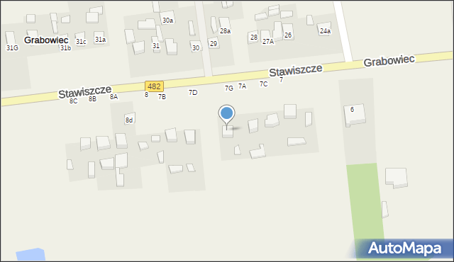 Grabowiec, Stawiszcze, 7G, mapa Grabowiec